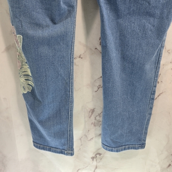Tommy Bahama Jeans Women 32x29 High Rise Floral Painted Tema Indigo Kayo Blossom - Picture 9 of 14